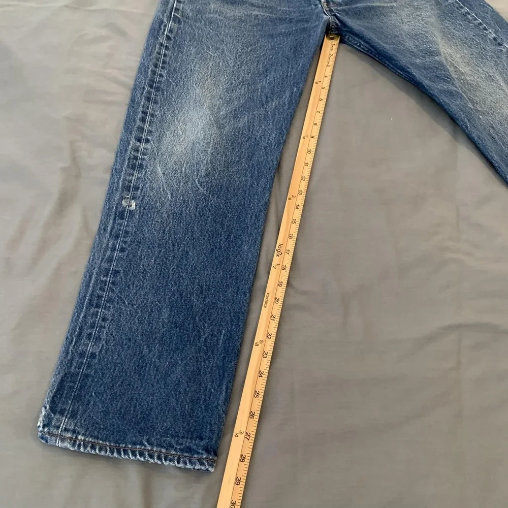 Vintage Levis 501 Jeans Mens 38x33 (34x29) Blue Straight Distressed Denim 90s